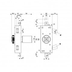 dimensions serrure volet mottura