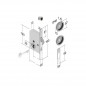 Serrure porte coulissante à clef repliable