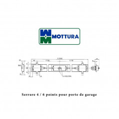dimensions serrure mottura porte de garage basculante
