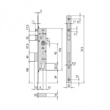 Serrure Cisa 43630 Sicur Panic porte antipanique
