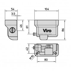 Sabot de sol Viro pour rideau métallique, 1.4218