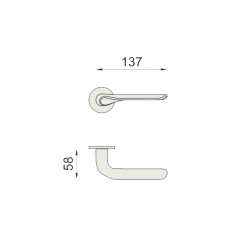 dimensions Poignée de porte Chop DnD Martinelli