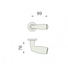 Dimensions Poignée de porte ego d&d martinelli finition