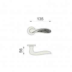 dimensions poignée de porte fiore DnD Martinelli