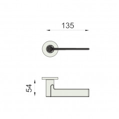 dimensions poignée de porte ginkgo biloba dnd martinelli finition