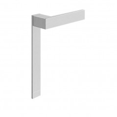 Poignée de porte (IN)finito DnD Martinelli sur plaque borgne finition chromé satin