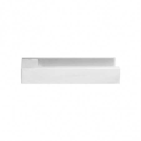 Poignée de porte infinito DnD Martinelli sur rosace plate finition chromé satin