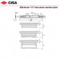 Jeu de gâche inox serrure cisa multitop multipoints
