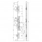 Serrure Cisa multipoints encastrée électrique multitop pro Serrure Cisa multipoints encastrée électrique multitop pro