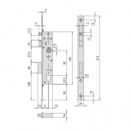 Serrure Cisa sicur 43520