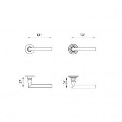 dimensions poignée de porte isabella DnD Martinelli
