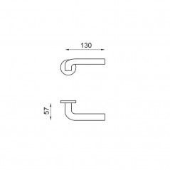 dimensions Joy poignée de porte DnD Martinelli