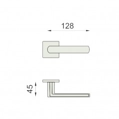 dimensions poignée de porte Luce 02 DnD Martinelli