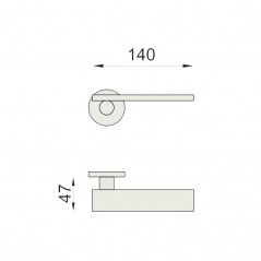 Dimensions Poignée de porte Minima DnD Martinelli
