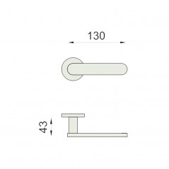 dimensions Poignée de porte Short DnD Martinelli