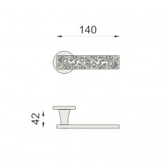 Dimensions Poignée de porte sochic DnD Martinelli
