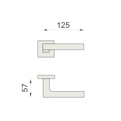 Dimensions Poignée de porte Stick 02 DnD Martinelli