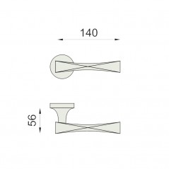 dimensions poignée de porte twist dnd martinelli