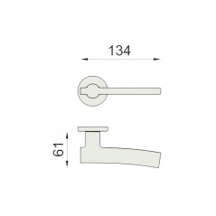 Poignée de porte San DnD Martinelli finition dimensions