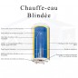Chauffe eau électrique Atlantic blindée vertical mural Chaufféo Chauffe eau électrique Atlantic blindée vertical mural Chaufféo
