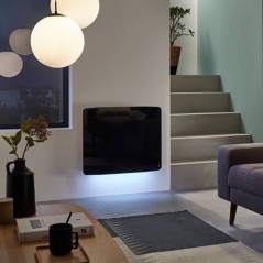 radiateur électrique connecté horizontal divali noir atlantic premium