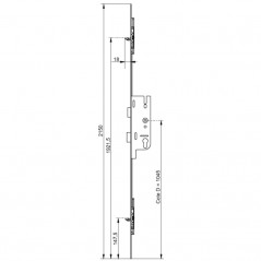 dimensions serrure europa s2 ferco axe 40