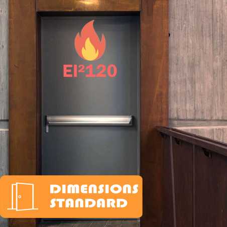 Porte métallique coupe feu 120 minutes dimensions standard