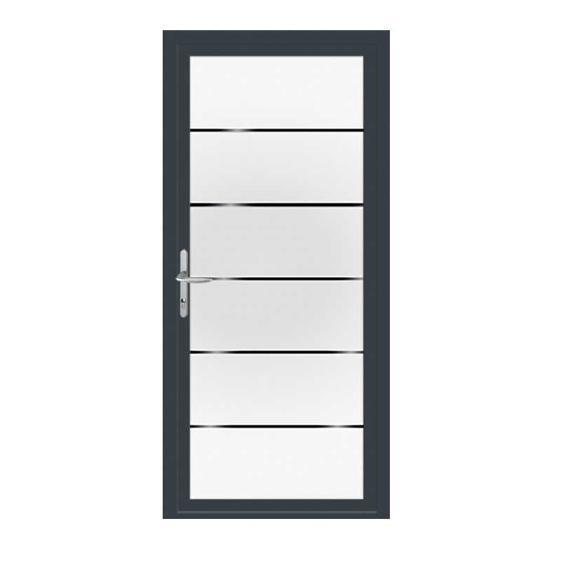 Porte d'entrée de maison aluminium vitrage décor Anna