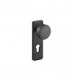 Plaque tirage extérieure noir porte coupe feu