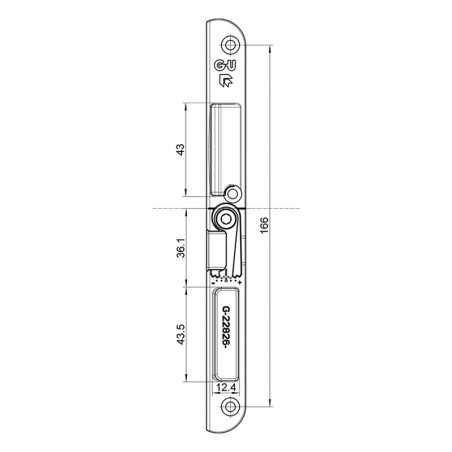 Gâche centrale GU Fercomatic G-22826-01