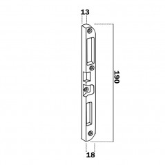 Dimensions de la gache centrale trimatic