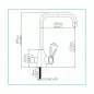 Mitigeur cuisine inox pour osmoseur