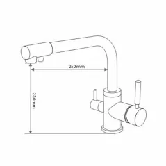Mitigeur 3 voies noir mat
