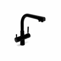 robinet de cuisine 3 voies noir mat