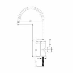 dimensions robinet pour eau filtrée