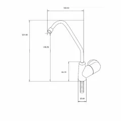 Dimensions robinet eau filtrée