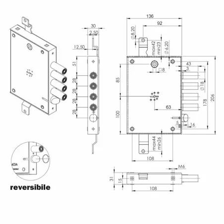 Serrure Cerutti 4000 adaptable