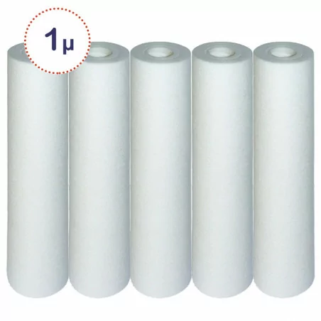 Cartouches filtration eau 1 micron 9 pouces 3/4