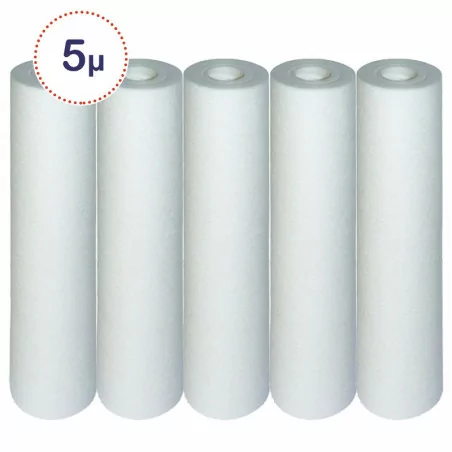 Cartouches filtration eau spun 5 microns