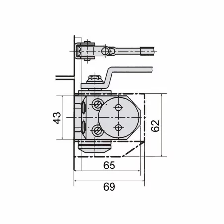 Dimensions profil dormakaba TS77