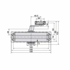 Entraxe fixations Ferme porte Dormakaba