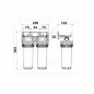 Double porte filtre à eau pour cartouches 9 pouces 3/4 Double porte filtre à eau pour cartouches 9 pouces 3/4