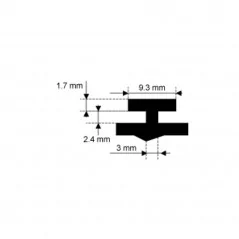 Caoutchouc Barre palpeuse Somfy 18222XX