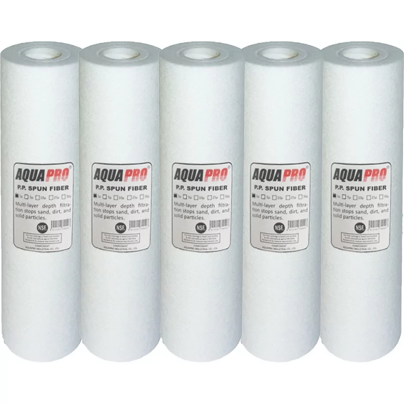 Cartouches filtration eau 1 micron 9 pouces 3/4 Cartouches filtration eau 1 micron 9 pouces 3/4