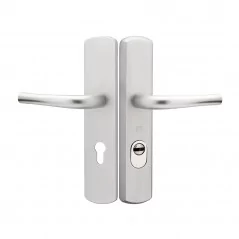 Poignée blindée Heracles Salome Double Béquille Argent