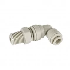 Raccord rapide orientable coude