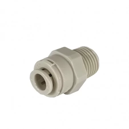 Raccord Union Droit Fileté et Push Fit 1/4