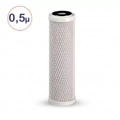 filtre charbon actif 10 pouces 0,5 micron