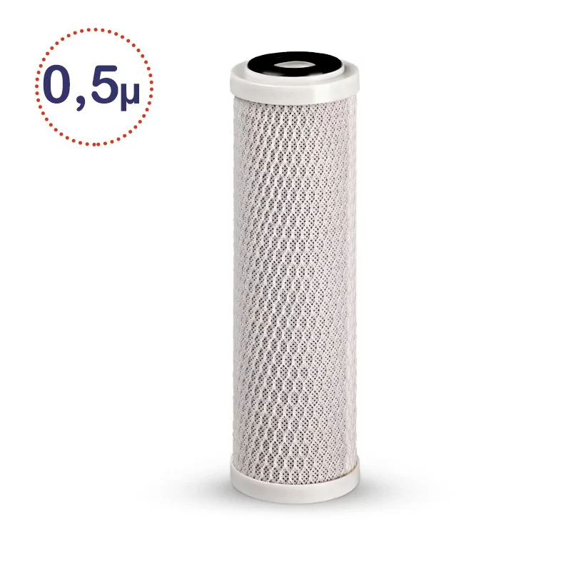 Filtre Charbon actif 0,5 micron 10 Pouces Filtre Charbon actif 0,5 micron 10 Pouces