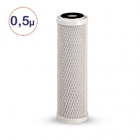 Filtre Charbon actif 0,5 micron 10 Pouces